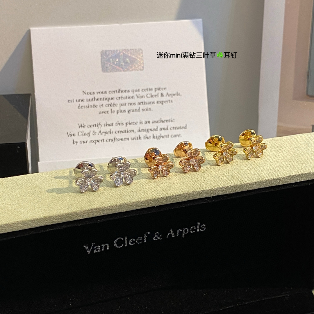 VCA Mini Frivole Earrings - 3 Colors Available - Original Replica Club