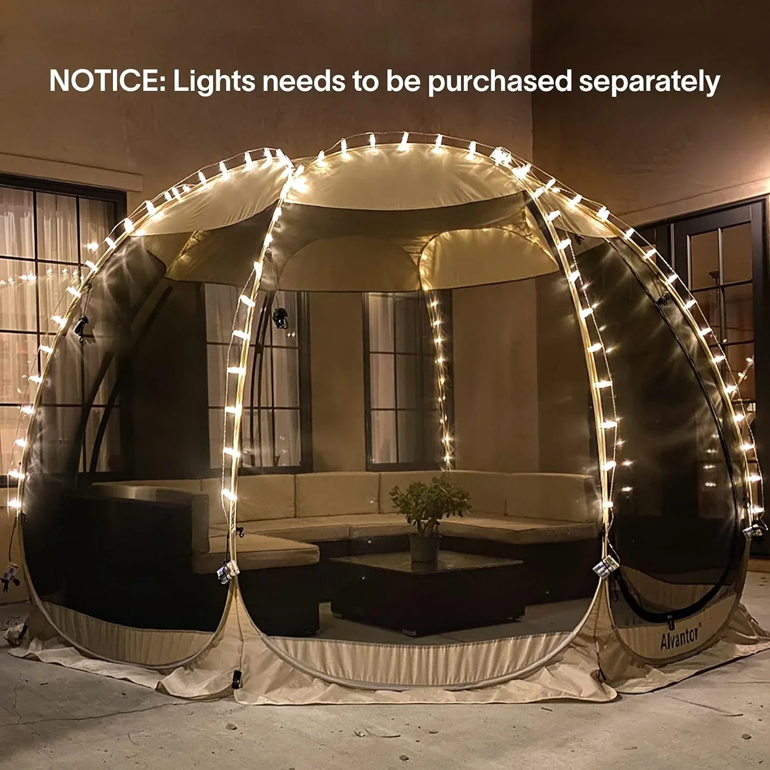 Screen gazebo sleeps 6-10-15 people Igloo-style canopy tent mosquito net on the sides Perfect