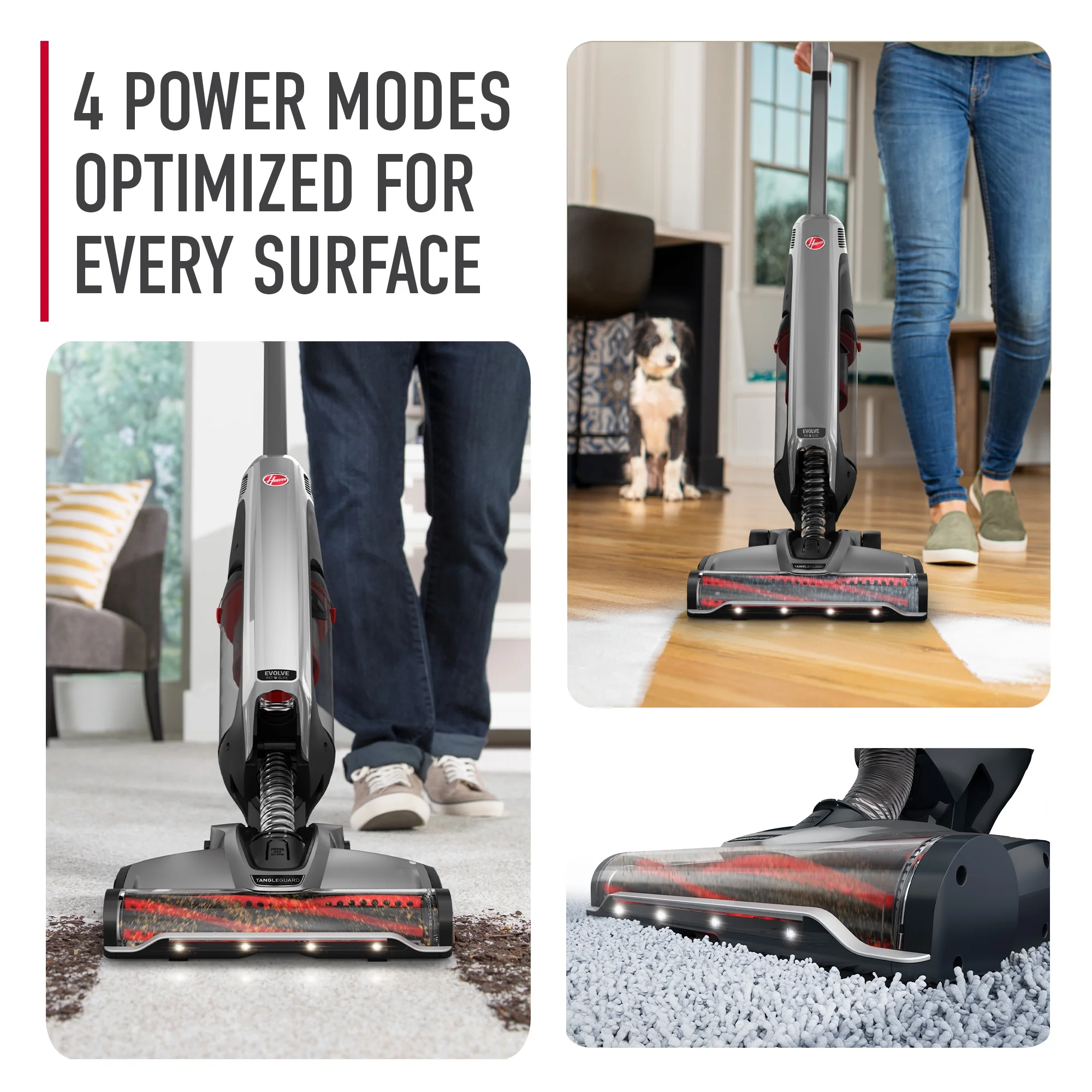 Hoover ONEPWR Evolve Pet Elite & ONEPWR Hand Vac, Upright Vacuum and Hand Vacuum Bundle, Pet Friendly, Powerful Suction, for Multi-Surfaces, BH53810V, Gray - Image 4