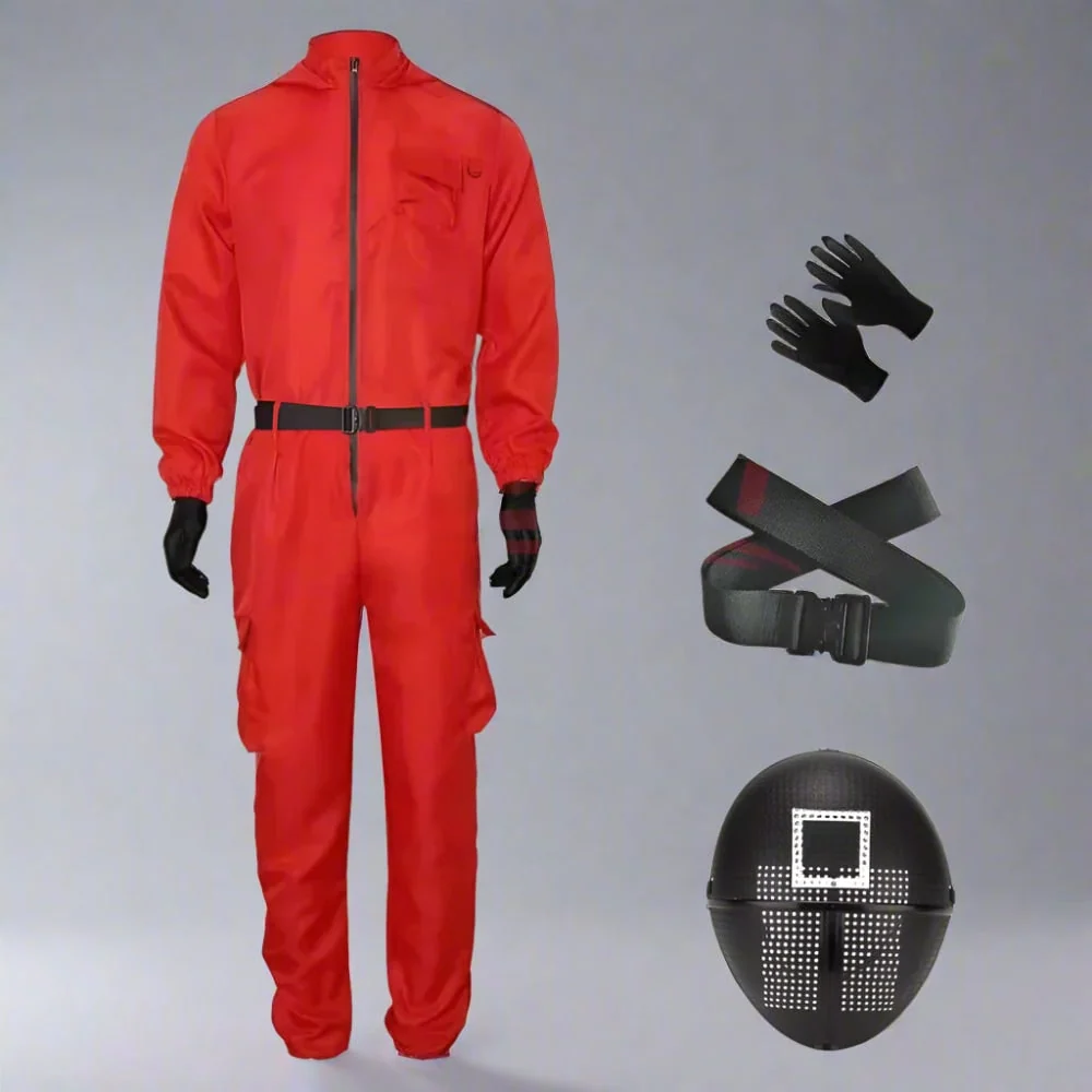 Halloween Costume Adult Guard Mask Jumpsuit Outfit - Image 2 Halloween Costume Adult Guard Mask Jumpsuit Outfit - Image 2