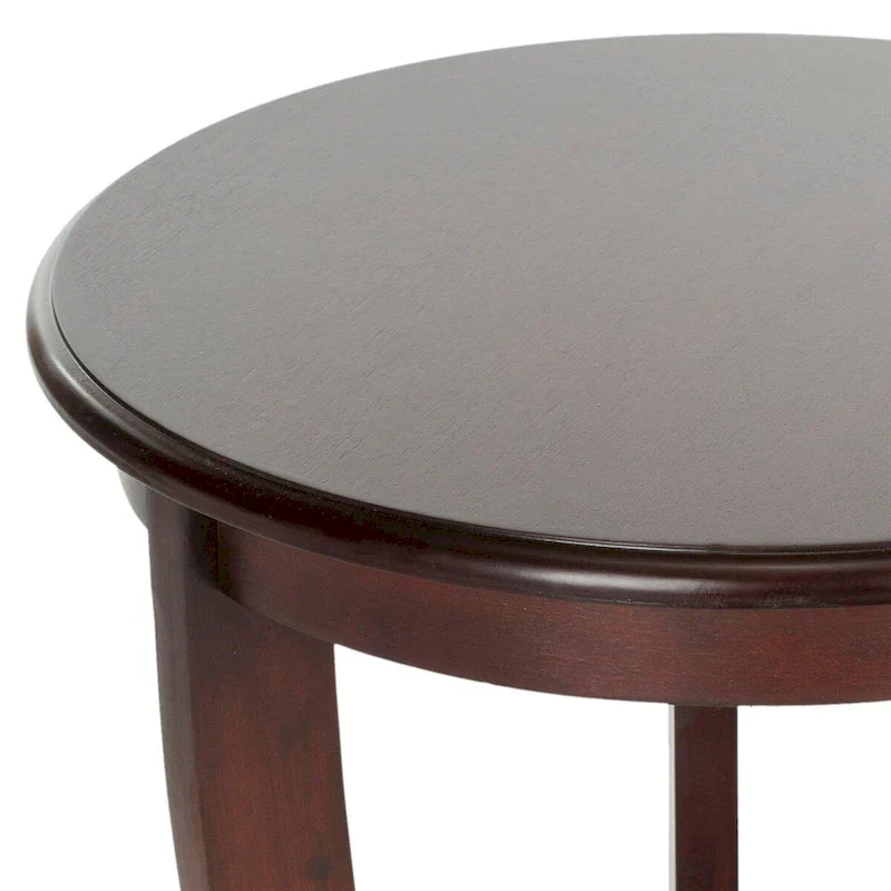 SAFAVIEH Carlotta Grey Pedestal Side Table - Dimensions: 18.1" W x 18.1" D x 26" H