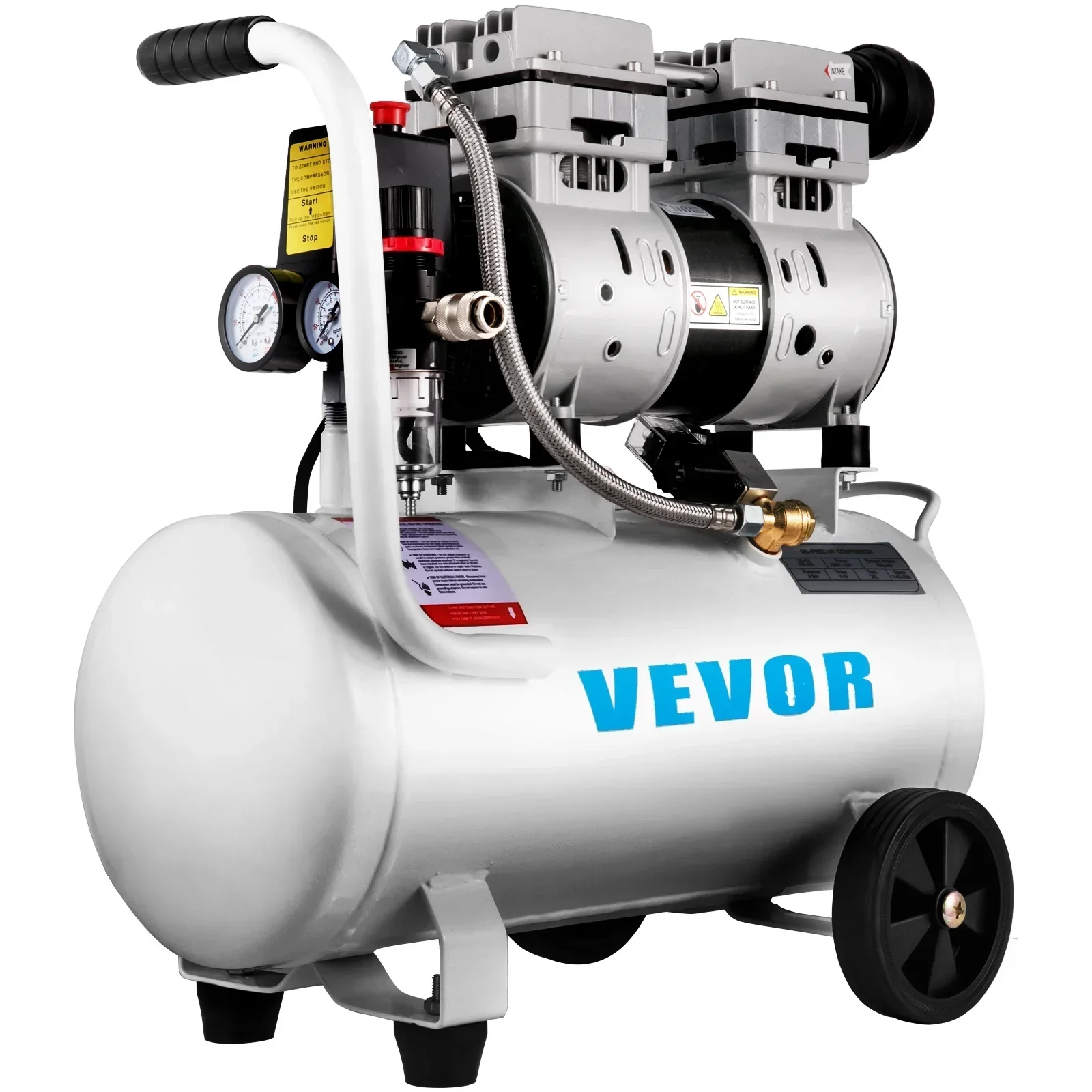BENTISM Pancake Air Compressor 6.6 Gallon Steel Tank, 1 HP, 750W, 115 PSI BENTISM Pancake Air Compressor 6.6 Gallon Steel Tank, 1 HP, 750W, 115 PSI