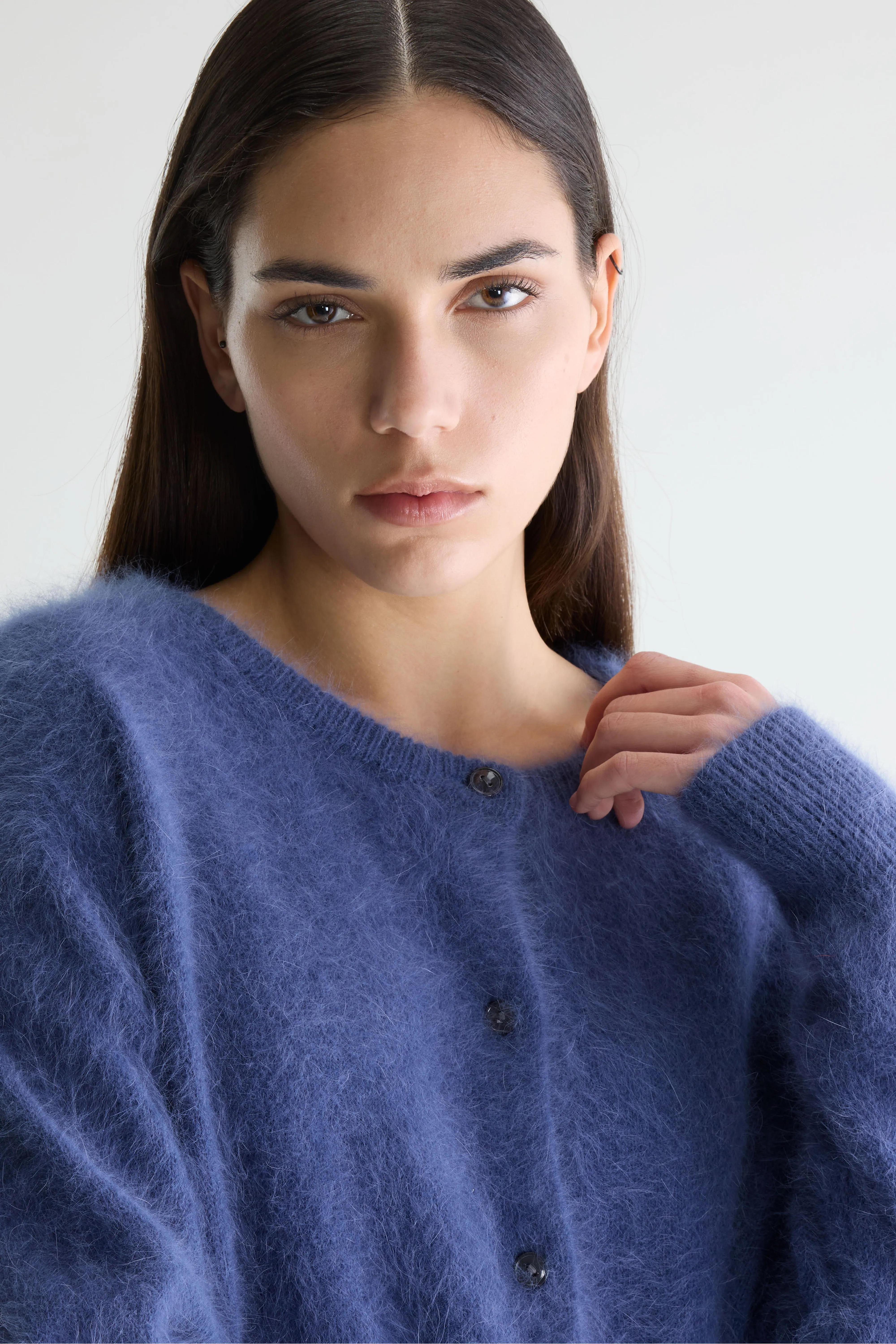 Bellerose Dathan angora-blend cardigan (261 / W / STORM)