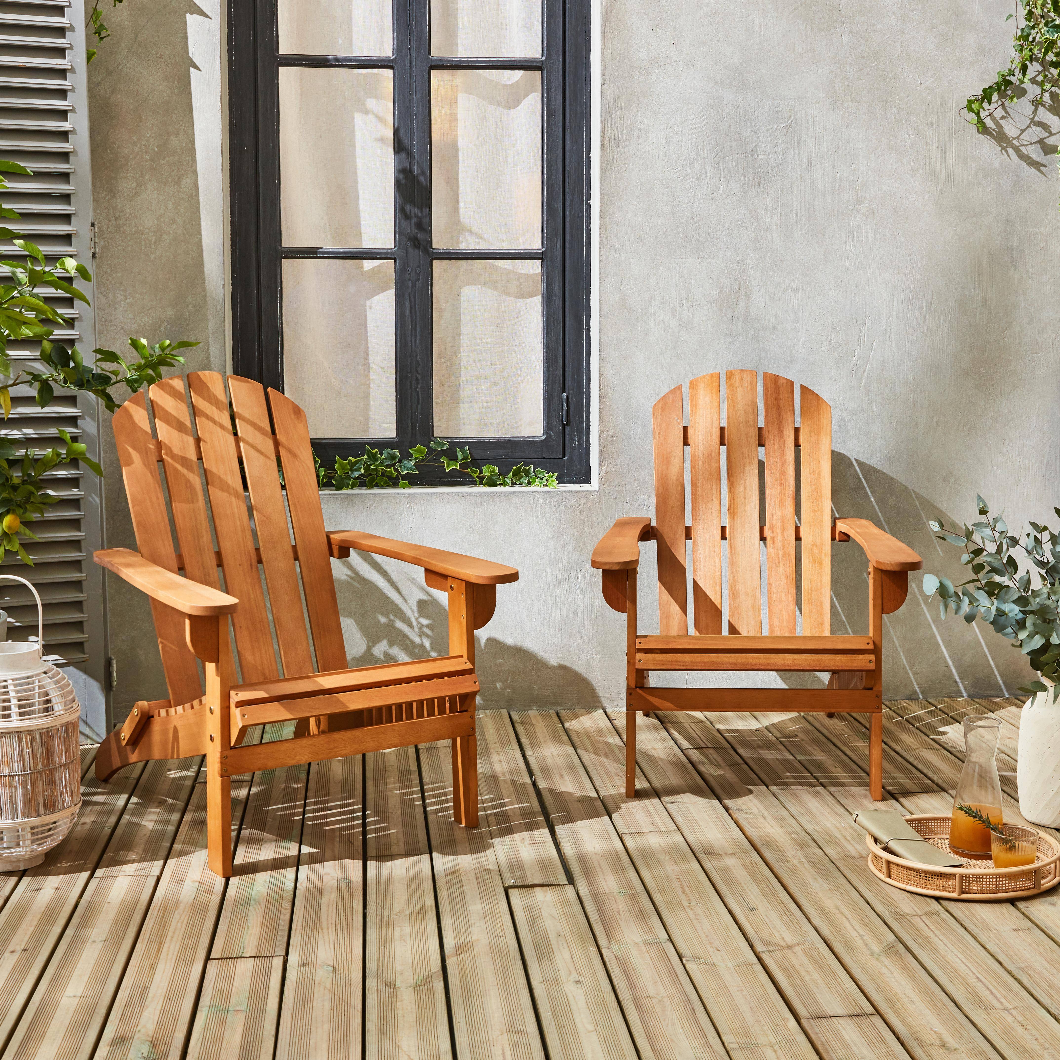 Adirondack Salamanca x2 - Sillón de jardín de madera, set de 2