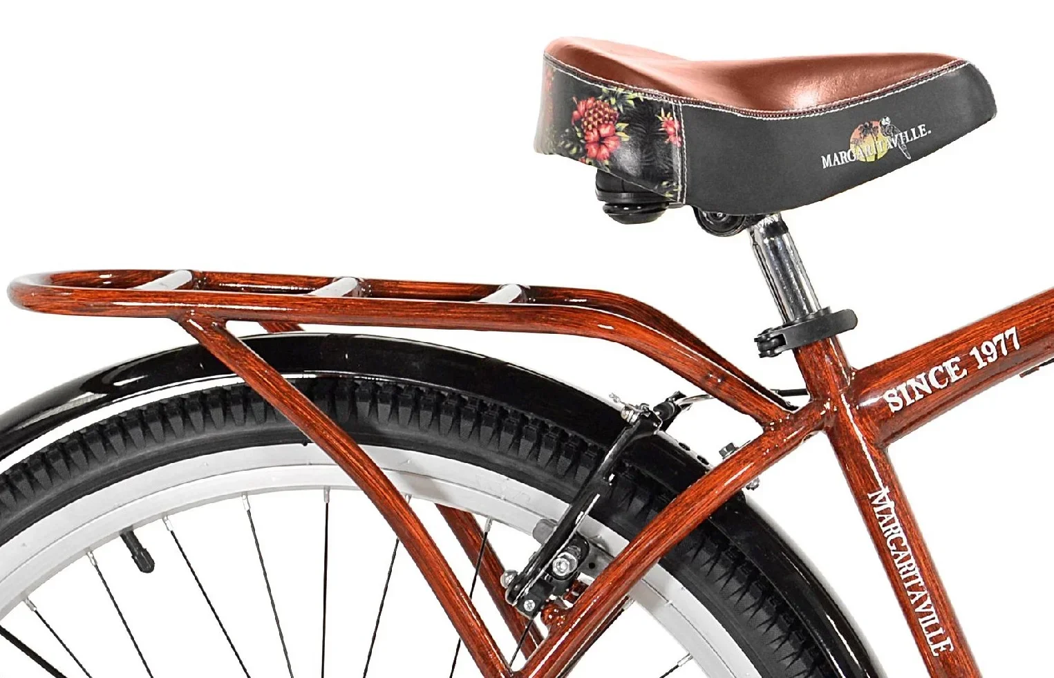 Kent 26in Margaritaville Men's Cruiser Bike, Wood Grain Color - Image 6 Kent 26in Margaritaville Men's Cruiser Bike, Wood Grain Color - Image 6