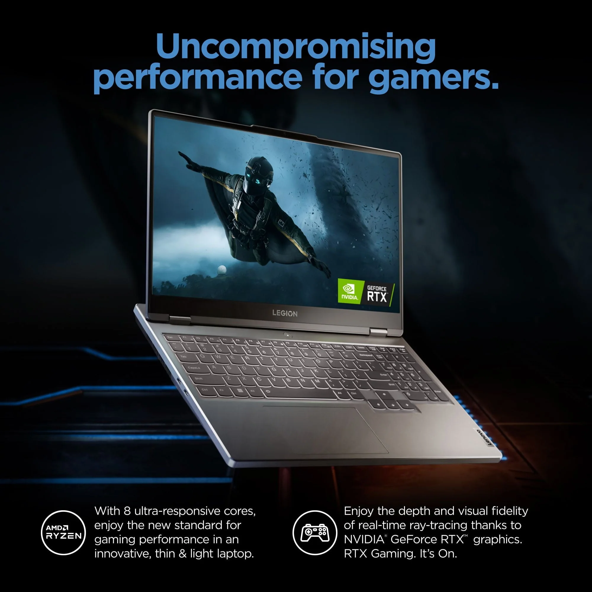 Lenovo Legion 5 15.6" WQHD 165Hz Gaming Laptop AMD Ryzen 7 7735H 16GB RAM 512GB SSD NVIDIA GeForce RTX 4060 8GB Storm Grey - Image 7