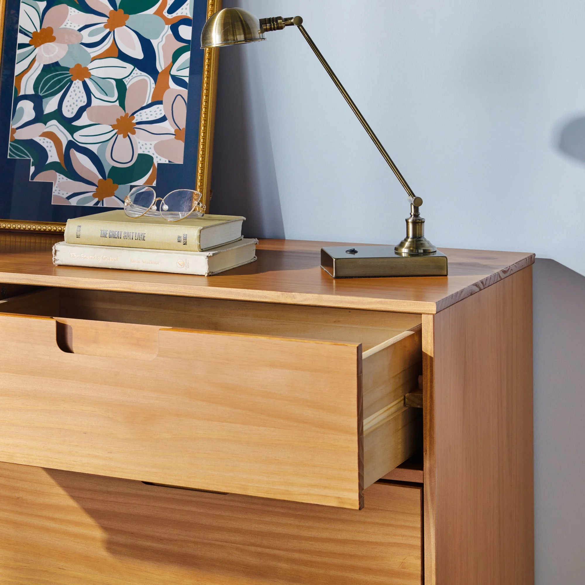 Walker Edison Sonoma 6-Drawer Solid Wood Caramel Dresser - Image 16