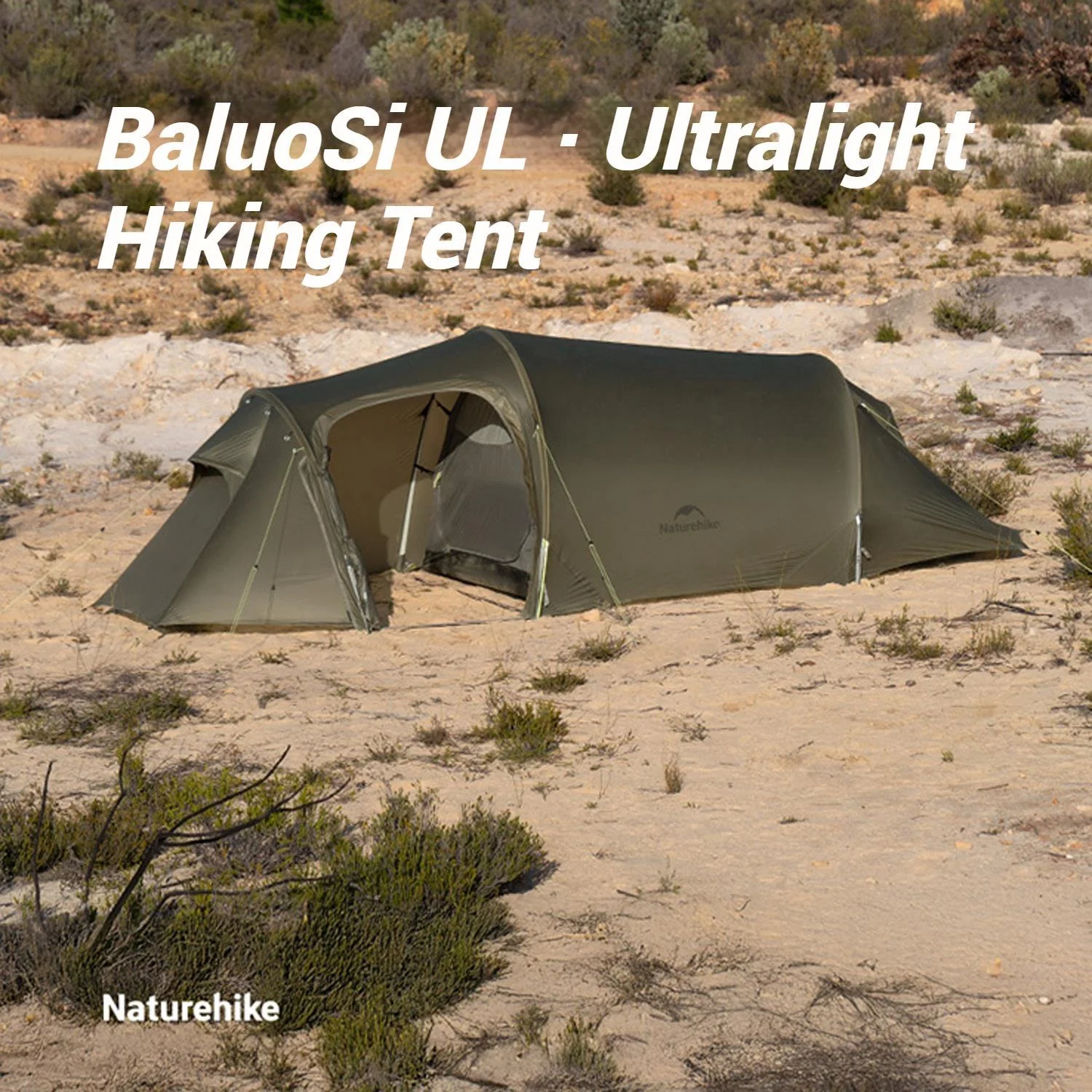Naturehike, Ultralight Hiking Tent, Tear-resistant Tunnel Tent, Waterproof Camping Tent, Windproof Tent with Hall, 15D Lightweight Silicone-coated Nylon Fabrics,Large size for 2/3 Person. - Image 5