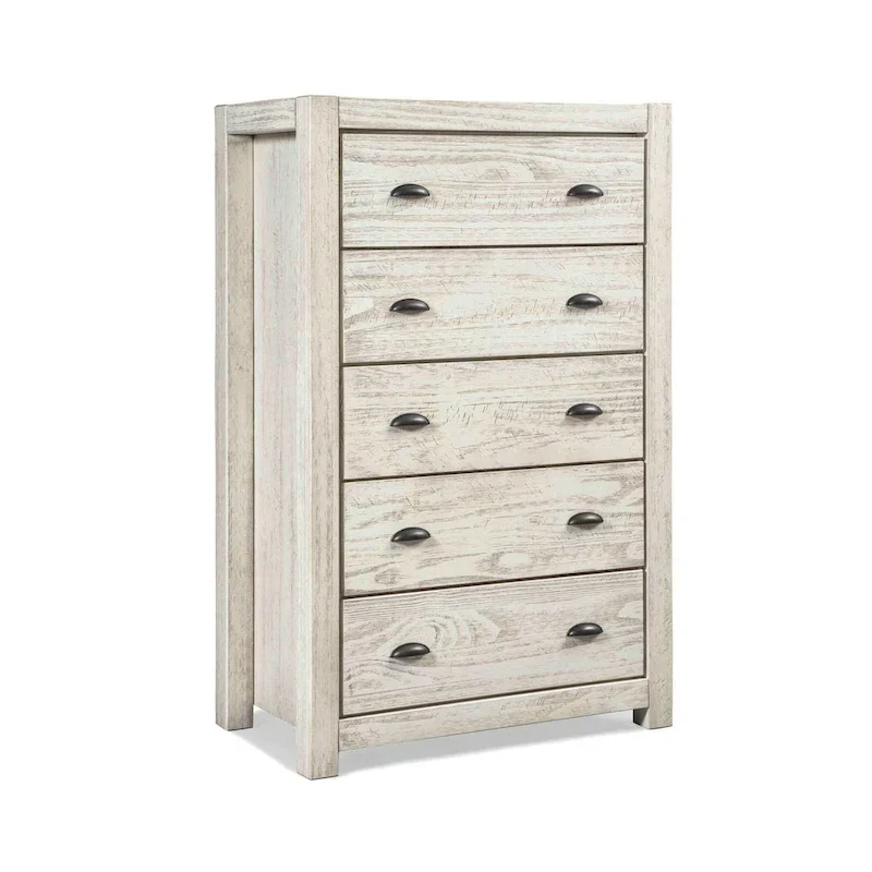 Montauk Solid Wood Chest with 5 Drawers by Grain Wood Furniture