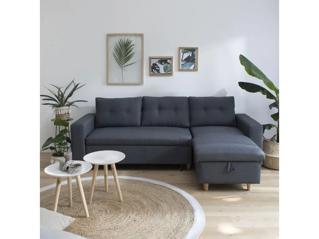 Sofá cama Decoesp 3 plazas color gris chiné 25003APRA
