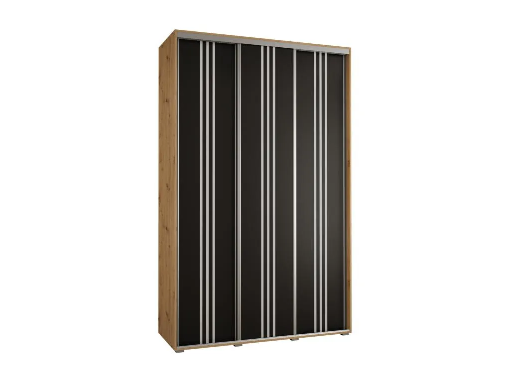 ARMARIO Homepleno 6 DE PUERTAS CORREDERAS 235.2/160/45 3 puertas (Artisan/Negro/Plata) 58666mzpl