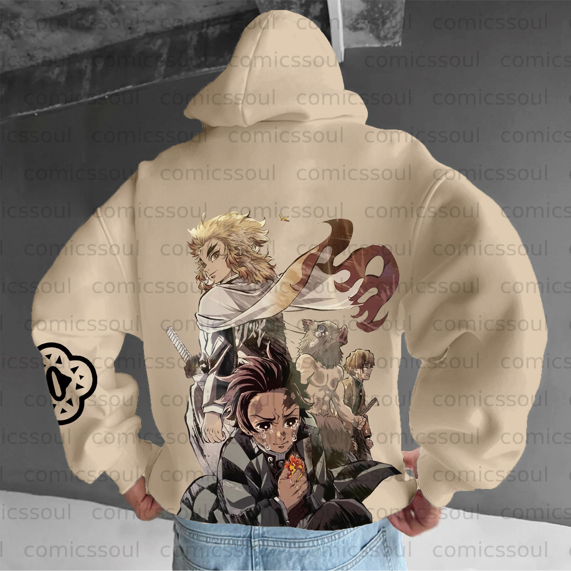 Unisex Anime Graphic Streetwear Vintage Hoodie