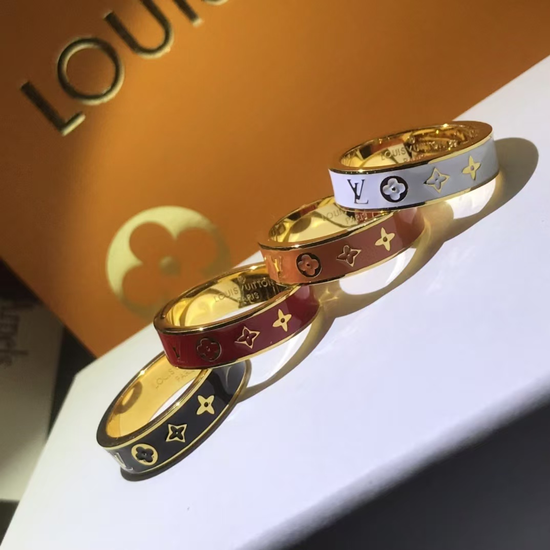 Louis Vuitton Enamel Pattern Ring - Original Replica Club