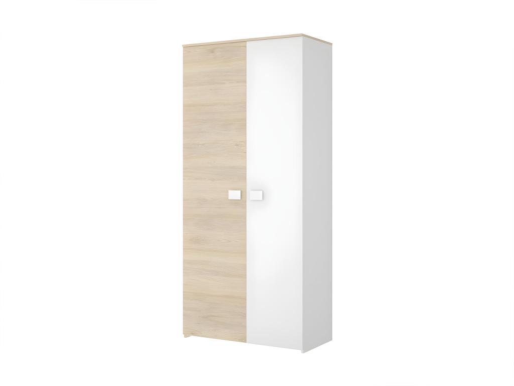Armario Joliven- 2 puertas- Ancho 90 cm- Color roble y