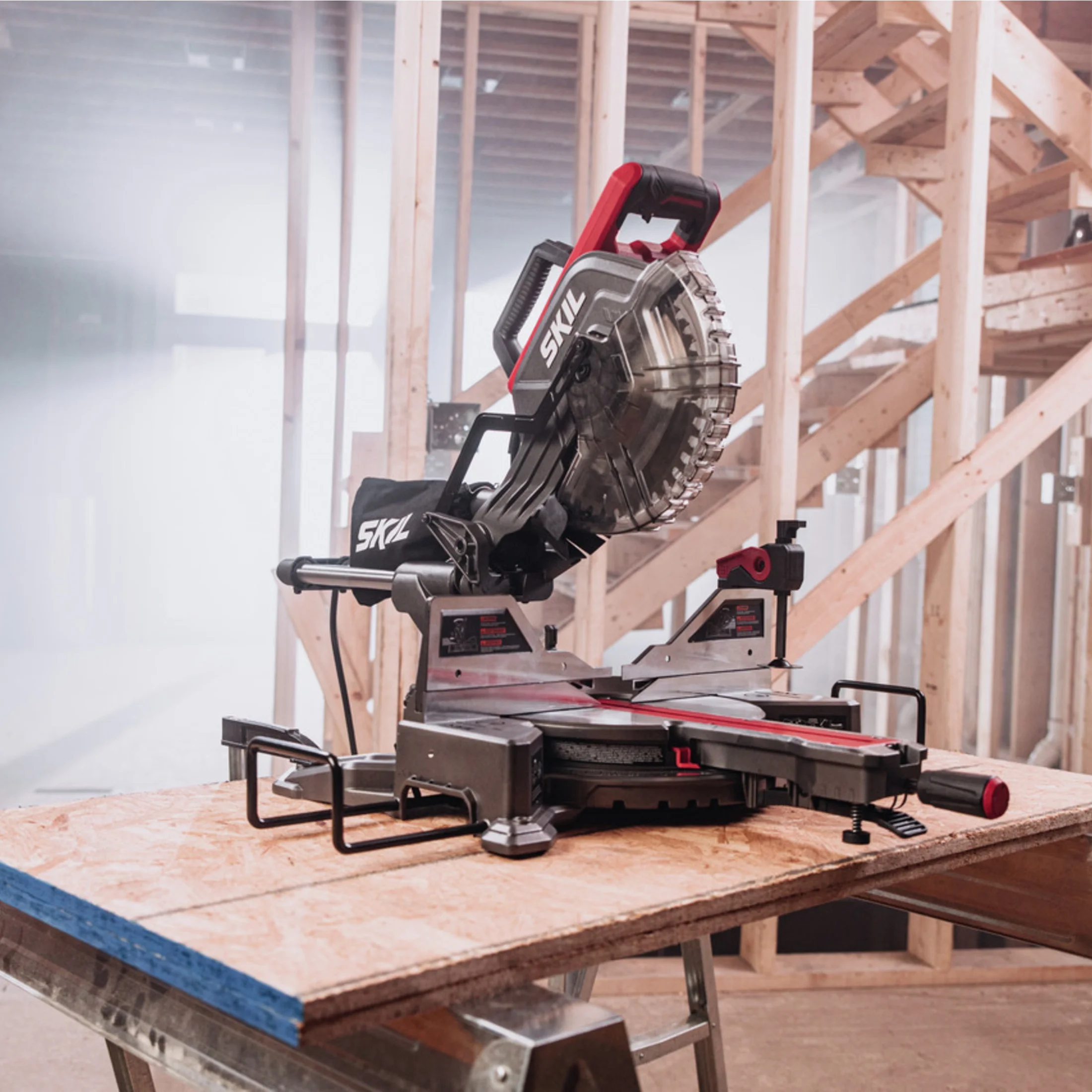 SKIL 15 Amp 10'' Corded Electric Dual Bevel Sliding Miter Saw - Image 5