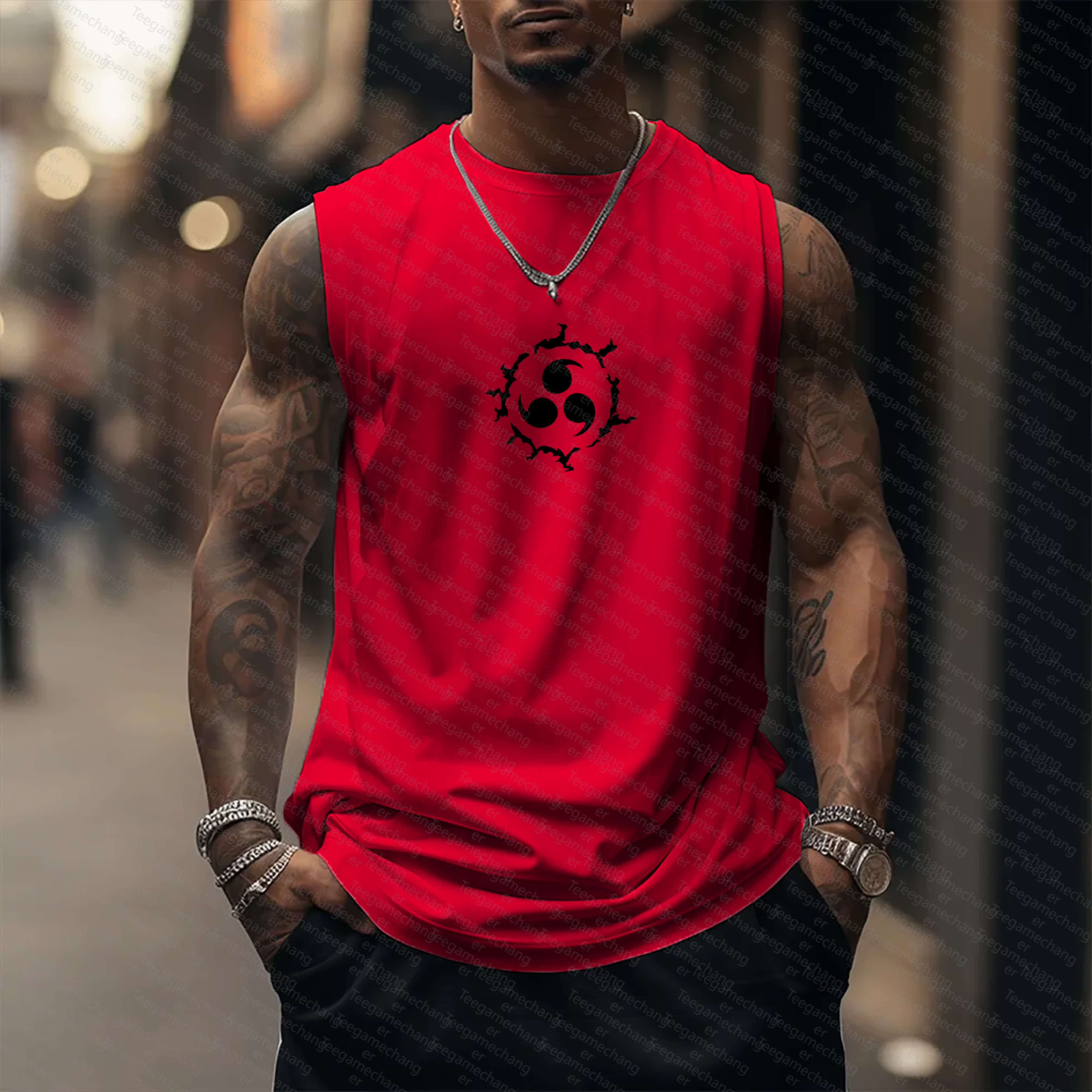 Unisex   Casual Anime  Tank Top TeeThreads Sustain the Scene with Custom Apparel