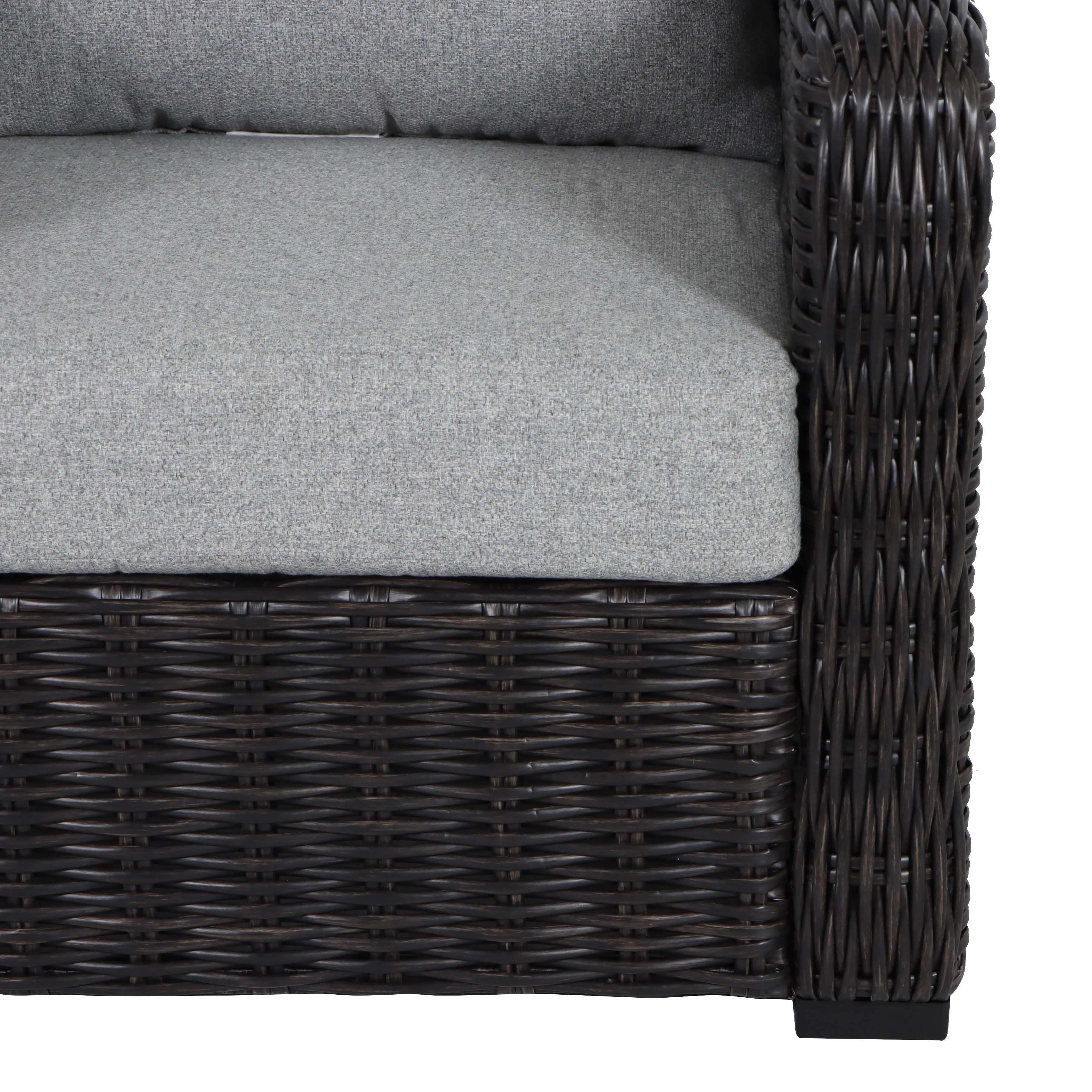 Better Homes & Gardens Bellamy 2-Pack Outdoor Wicker Club Lounge Patio Chairs, Dark Brown - Image 6