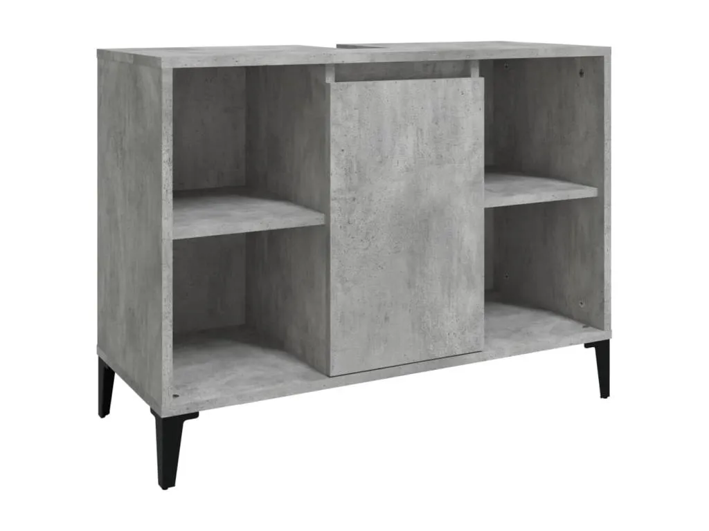 Armario de lavabo Lluesmahome contrachapada gris hormigón 80x33x60cm 29166HERI