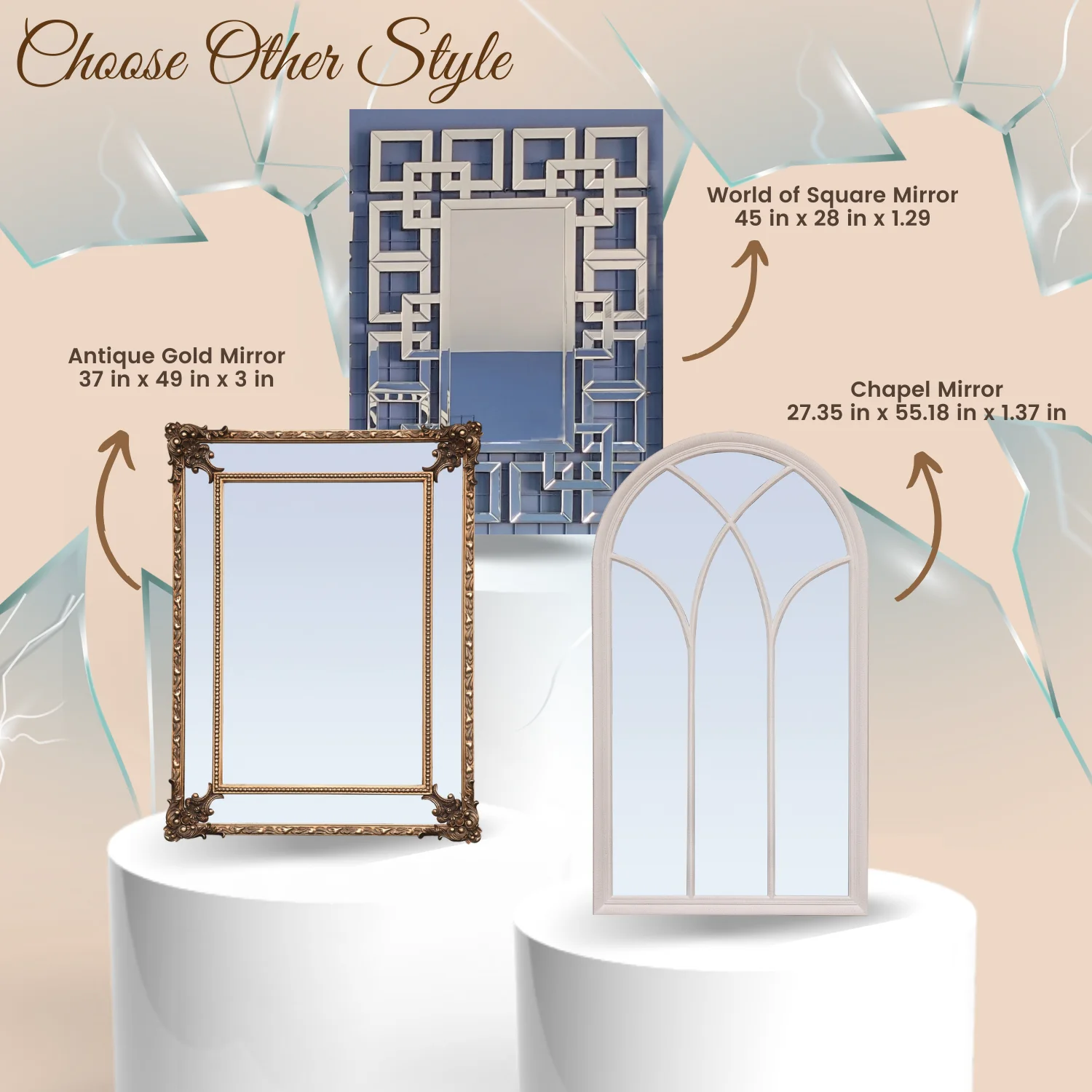 FFPEG Rectangular Baroque Style Antique Gold Mirror - Traditional Old-World Charm -Home Decor - Image 5