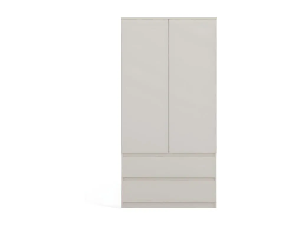 Decocasaes - Armario de dormitorio de estilo moderno - Armario multifunción - 2 puertas 2 cajones - Vestidor 28420ihrz