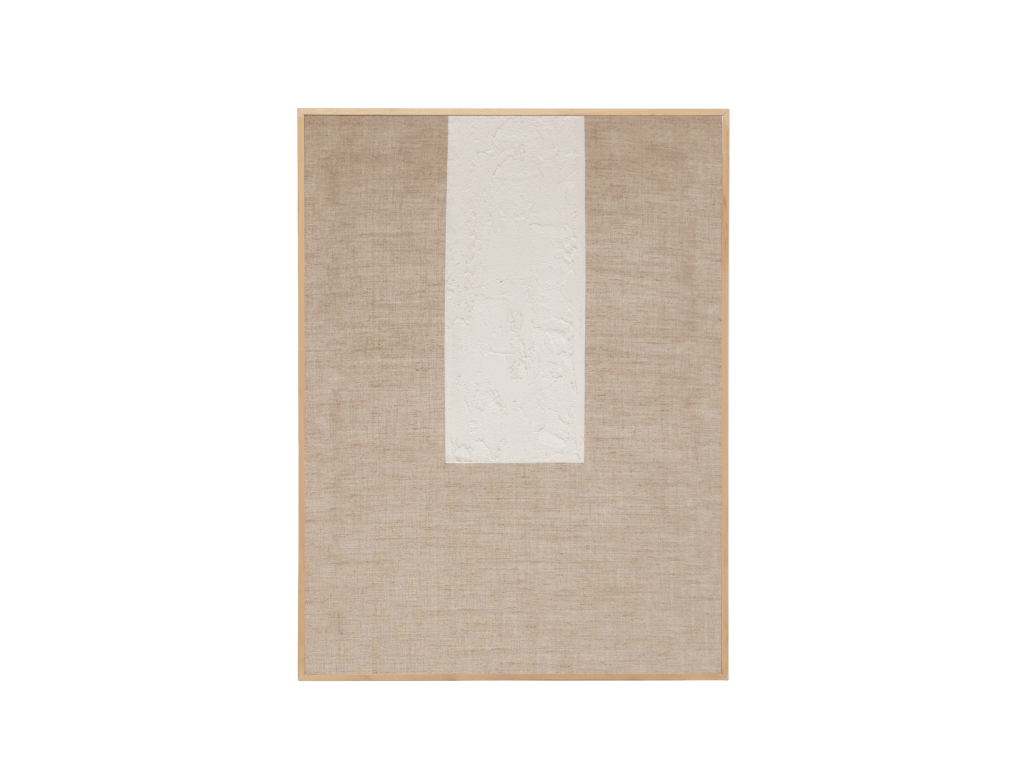 Cuadro decorativo sobre lienzo de lino con marco de madera marrón oscuro pintado artesanalmente con pintura al oleo de 60x80cm - NIMBA - Mubdelu