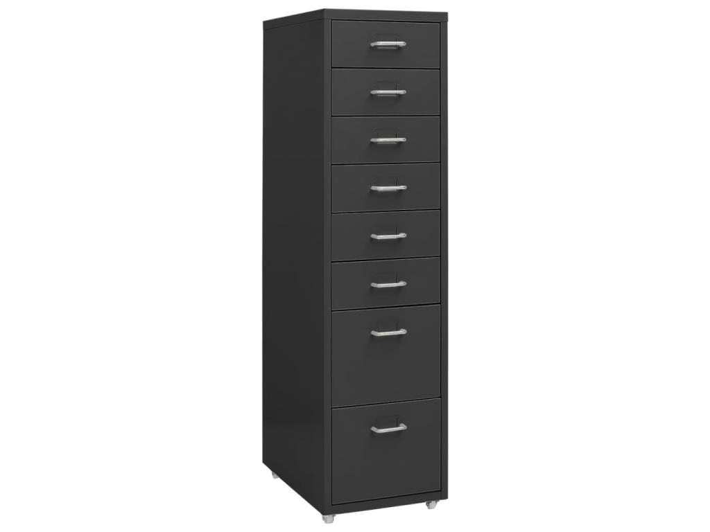 Armario archivador móvil metal antracita 28x41x109 cm