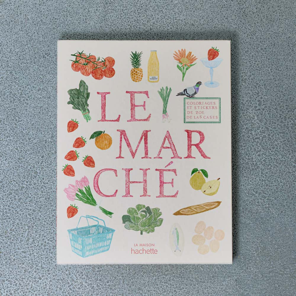 Livre - Stickes et coloriages - Le marché