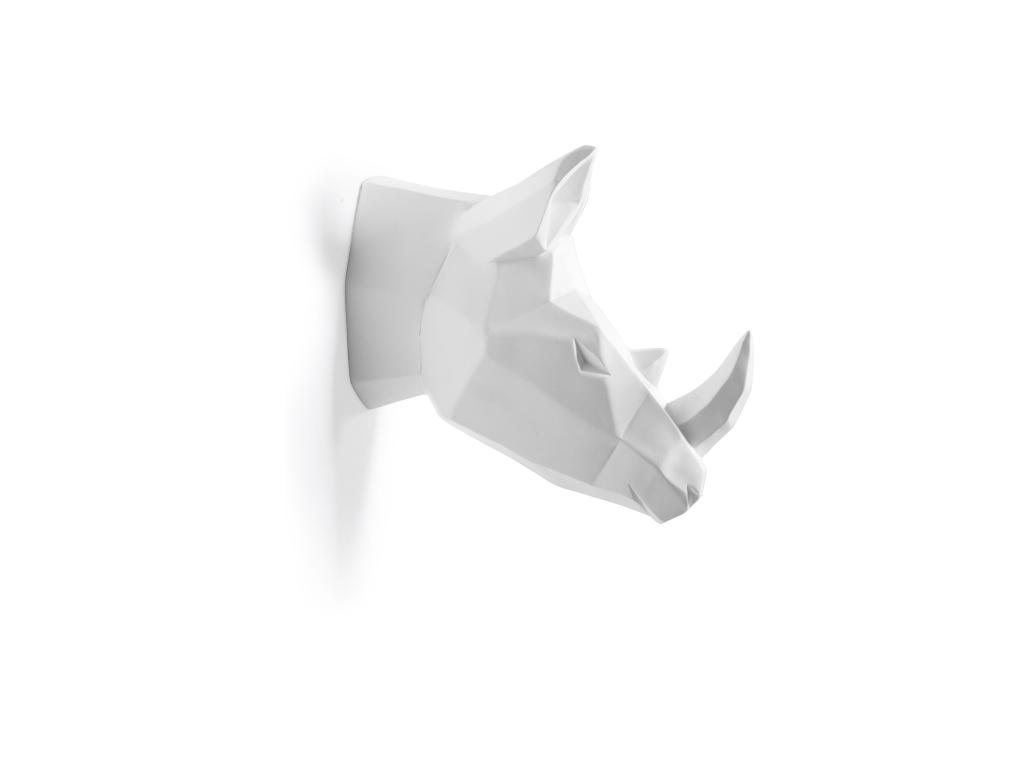 Cabeza de rinoceronte origami Resina