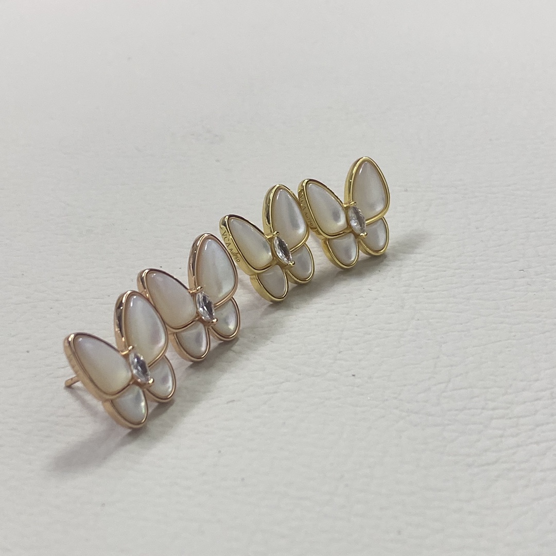 VCA Two Butterfly Earrings - Original Replica Club