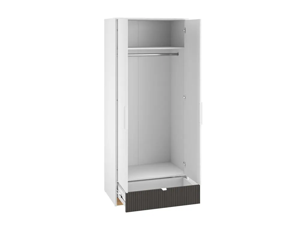 Armario 2 puertas 1 cajón Kavehomedeco Blanco 87915YBKK