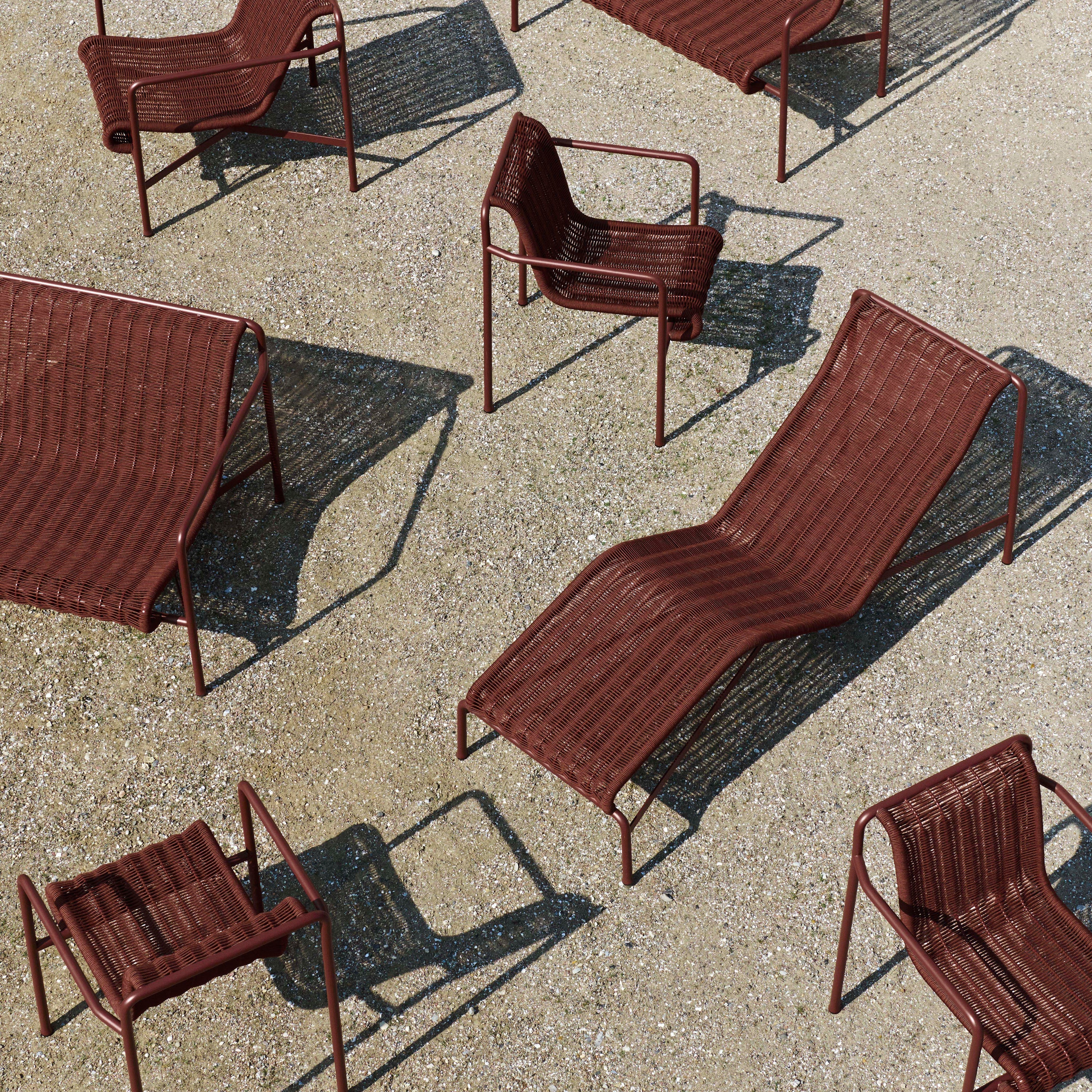 HAY Palissade Cord Lounge Chair Low - Iron Red