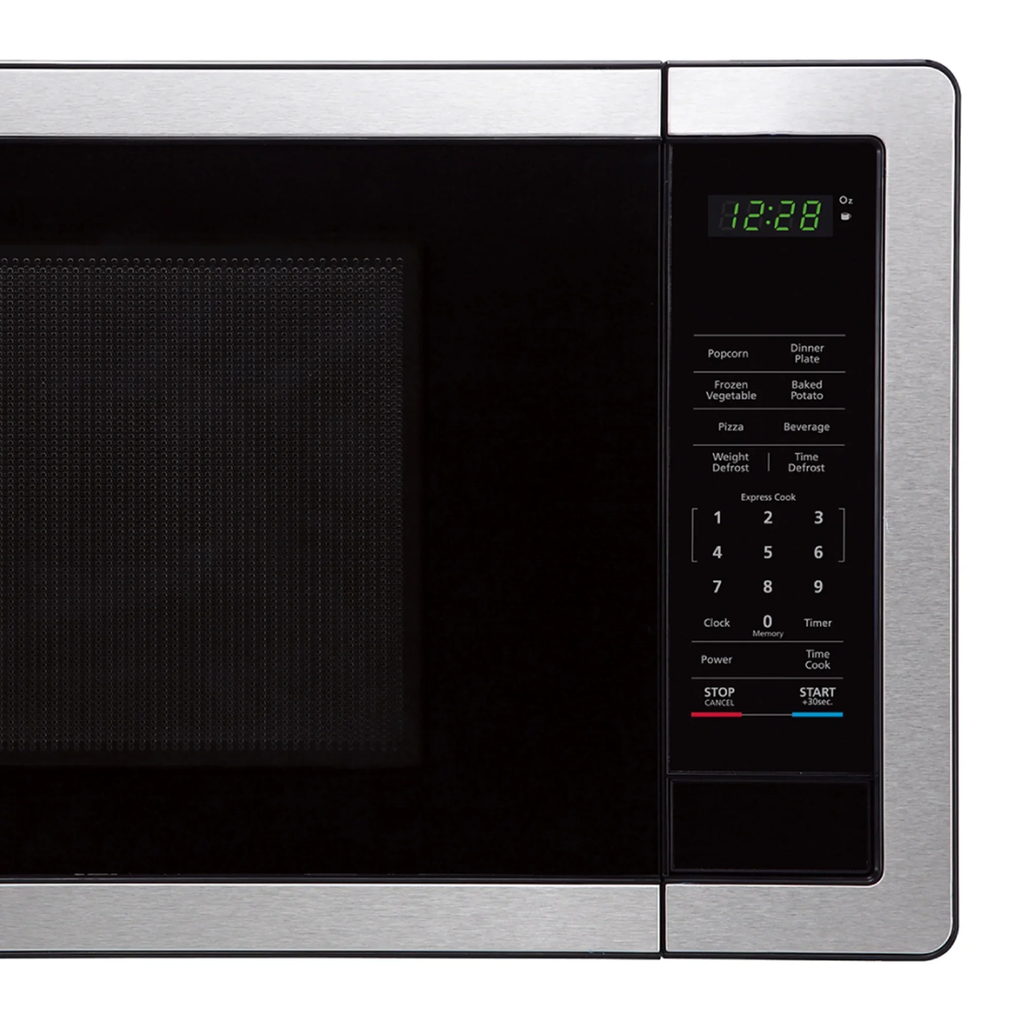 Magic Chef 1.6 Cu. ft. 1100W Countertop Microwave Oven with Push-Button Door in Black, New