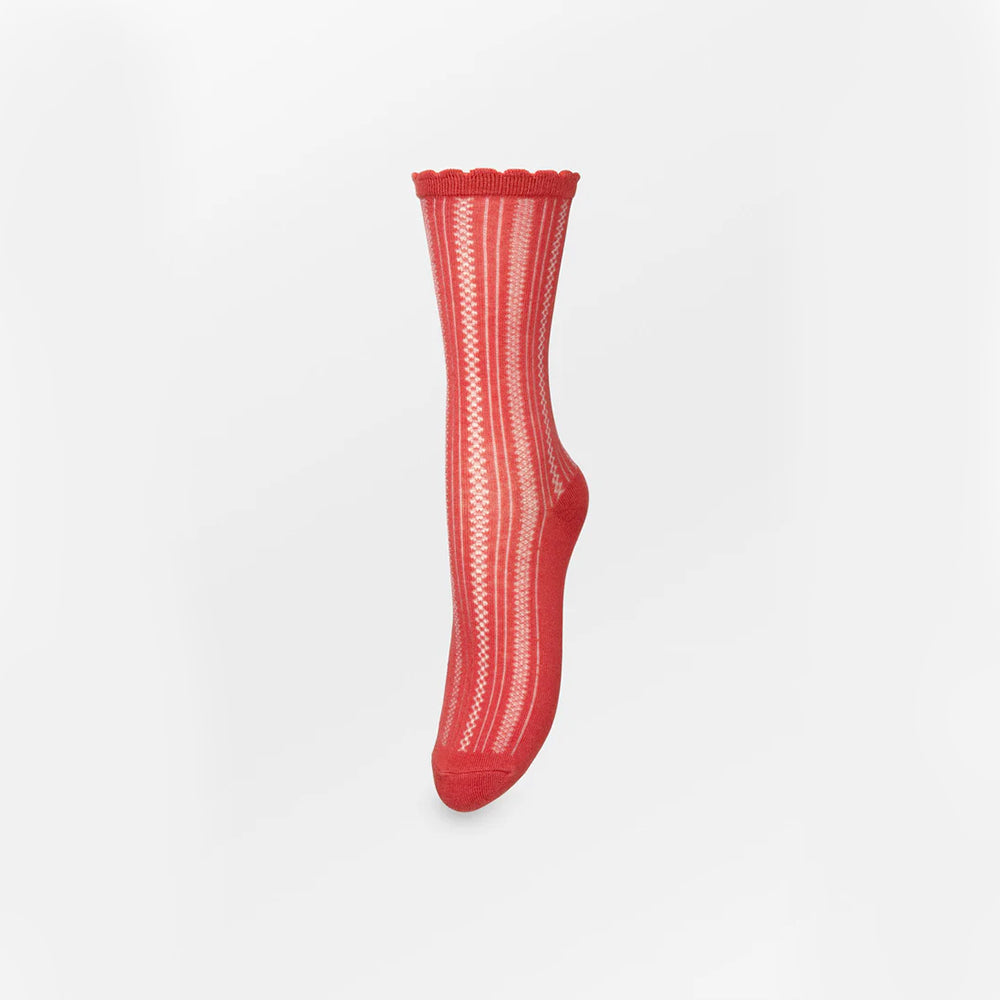Becksöndergaard - Chaussettes Crochia Cotta - Ocre Rouge