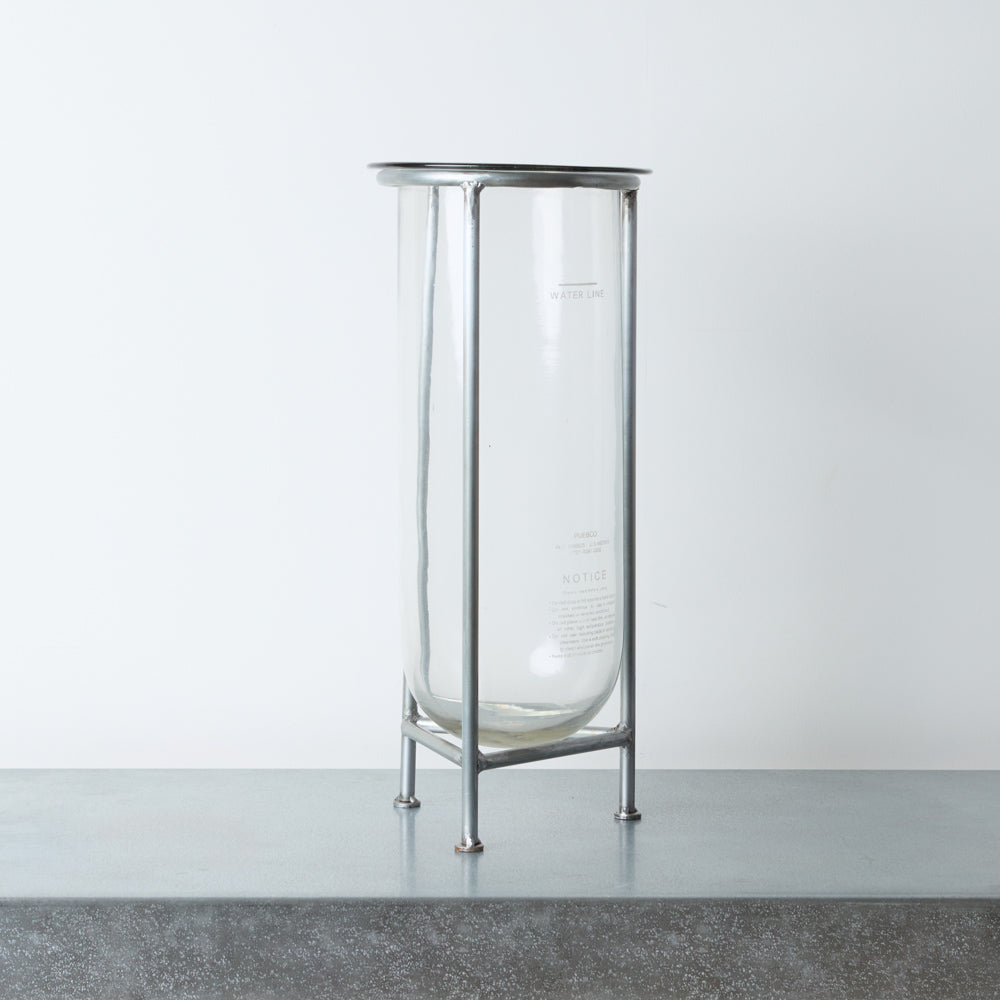Vase tube avec support