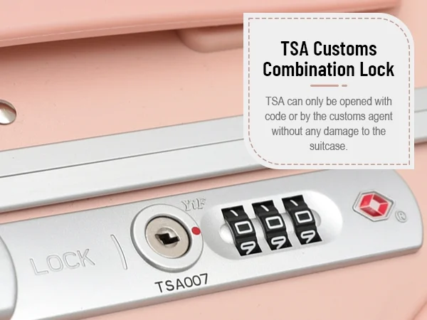 22 Inch TSA Lock Luggage with for Kids& Adult,Check in Lockable Spinner Wheels Free Luggage Cover and Safety Seatbelt Travel Suitcase - Image 40