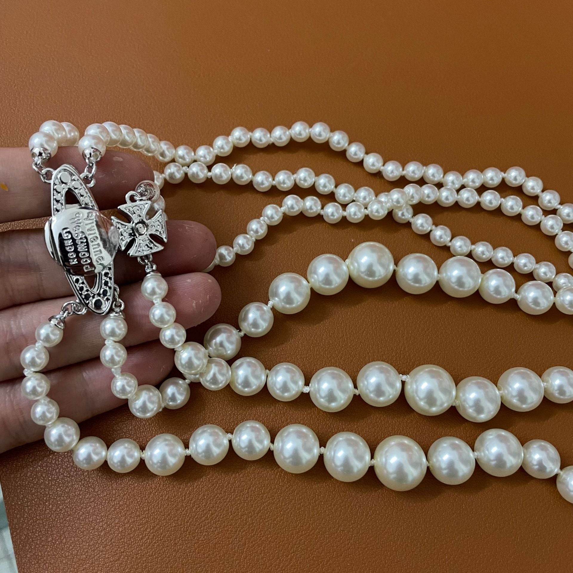 Vivienne Westwood Triple Pearl Necklace - Original Replica Club