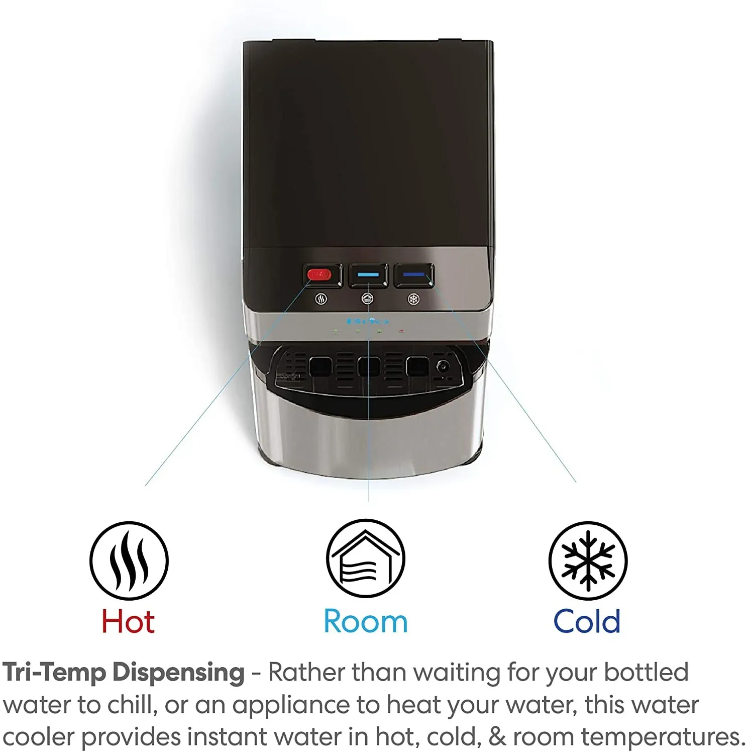 Brio Self Cleaning Bottom Loading Water Cooler Water Dispenser- 3 Temperature Settings