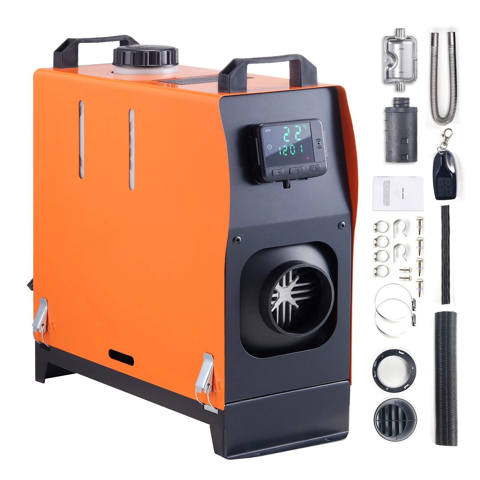 KFFKFF Diesel Air Heater, 12V 5KW Integrated Diesel Heater with Remote and LCD Display, 5L Tank Compact Diesel Heating Solution, Quick Warm-up for RVs, Trailers, Campers, Boats, and Indoor Use - Image 3