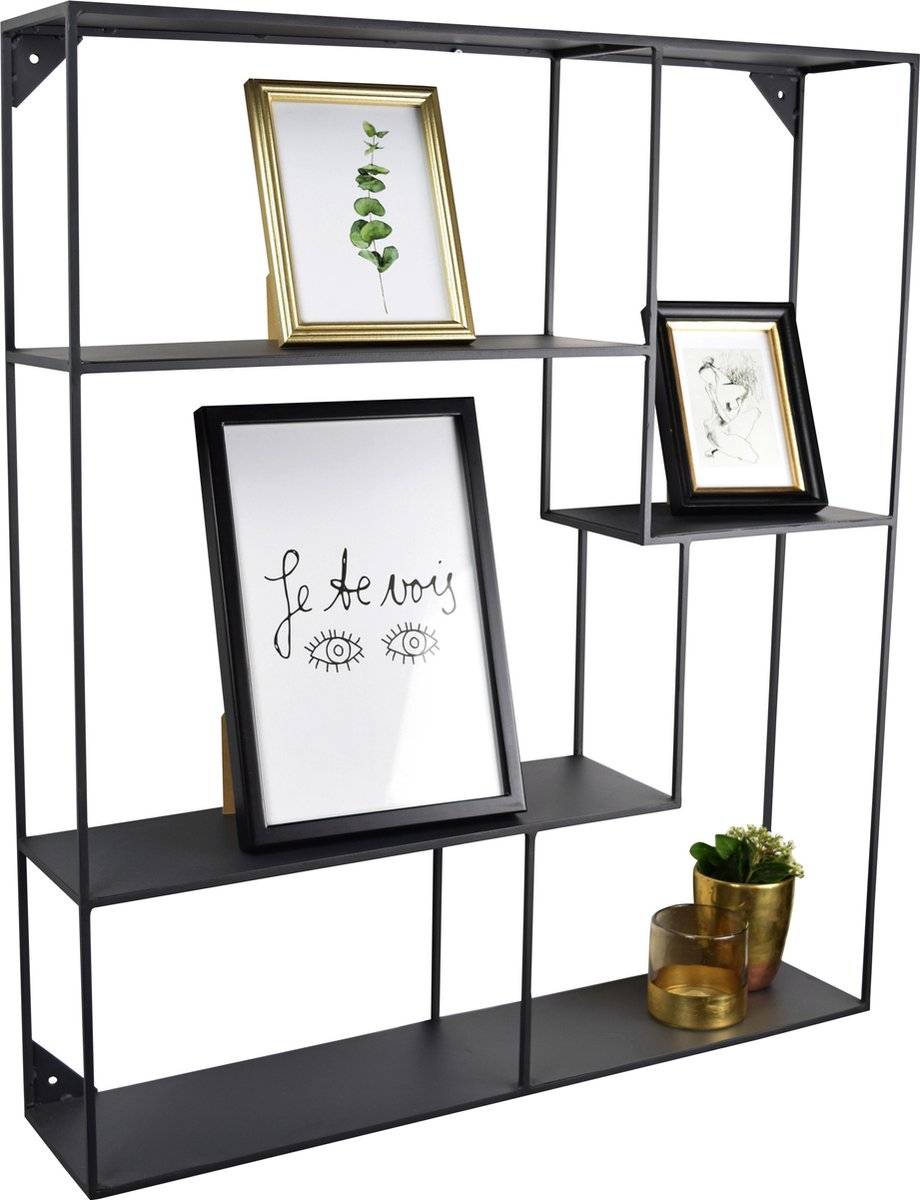 LOFT42 Wally Wandrek Rechthoek - Metaal - Mat Zwart - 80x70x15