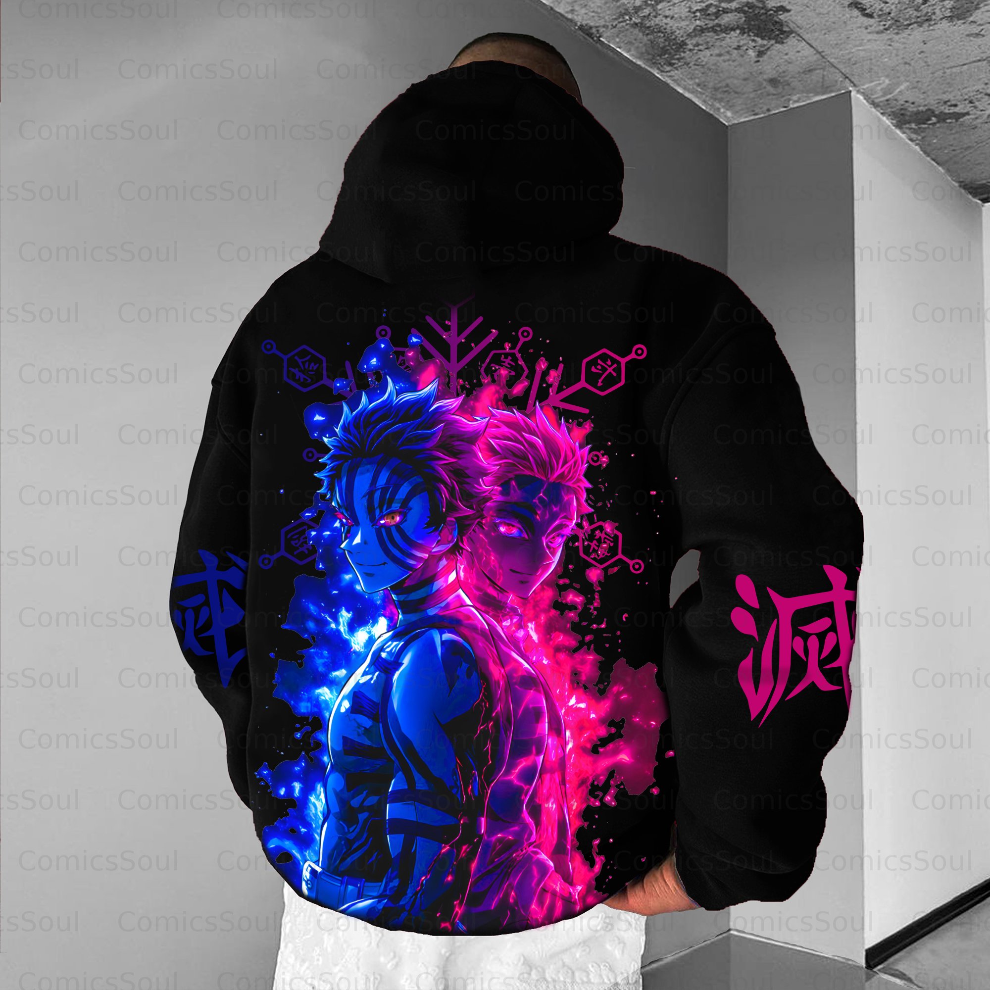 Unisex Anime Graphic Streetwear Vintage Plush Hoodie