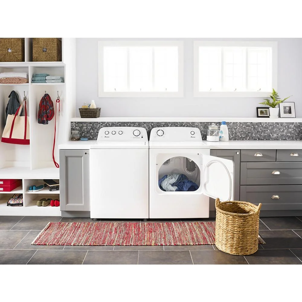 Amana 6.5 cu ft 240 mV White Electric Automatic Dryer - Image 2