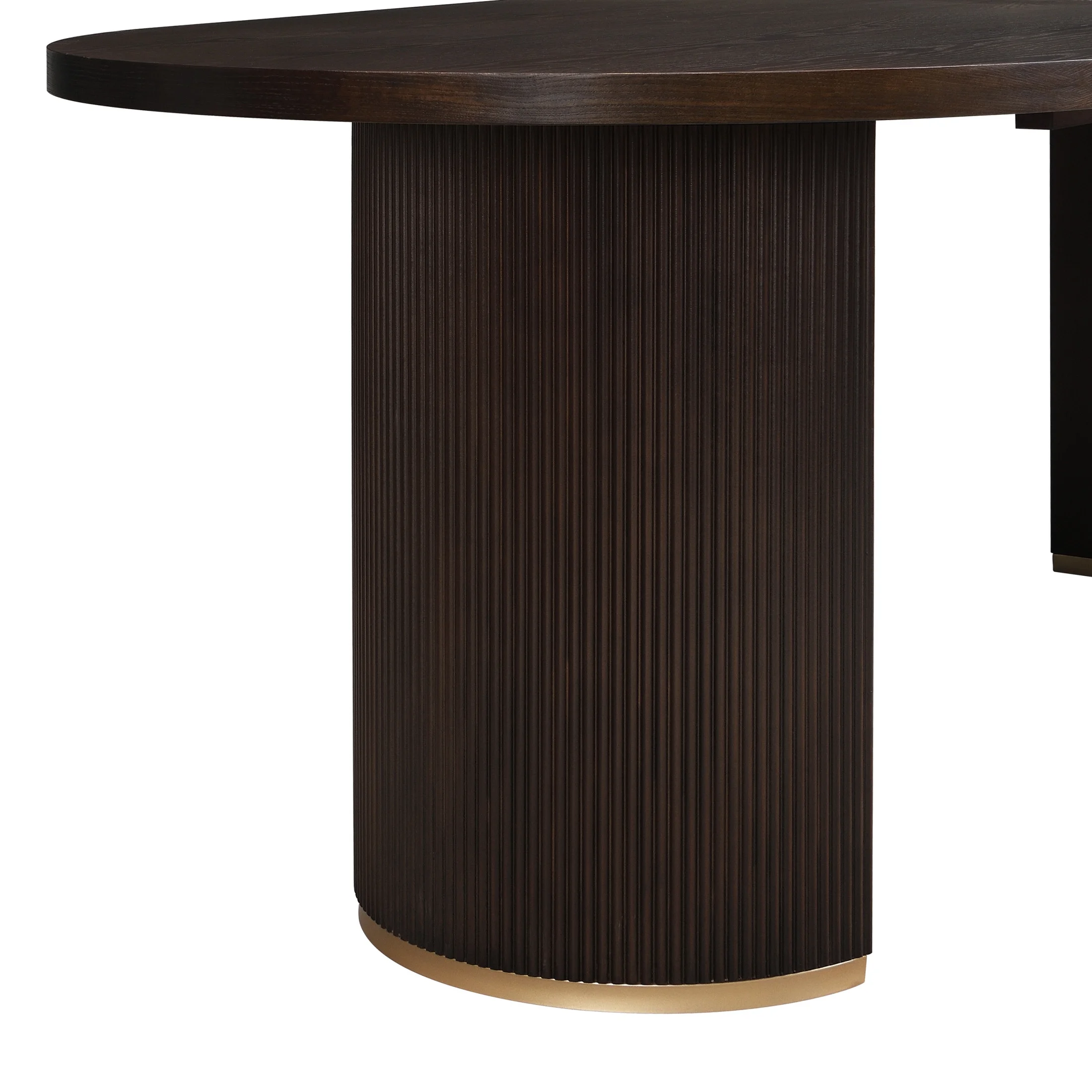 Christopher Knight Home Minimalist 88- Oval Dining Table for 4-6, Espresso - Image 6