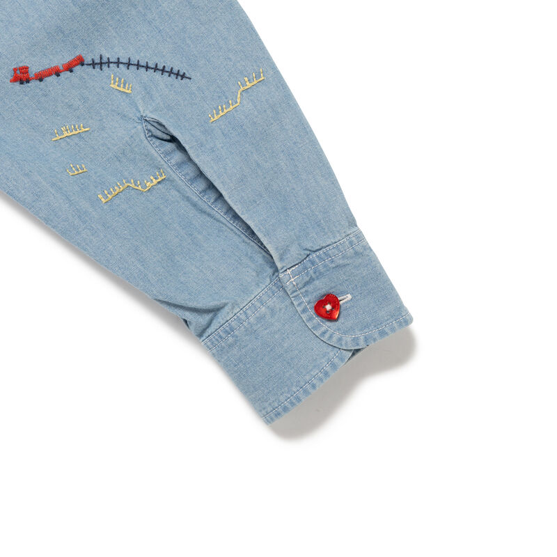 HUMAN MADE EMBROIDERED CHAMBRAY SHIRT