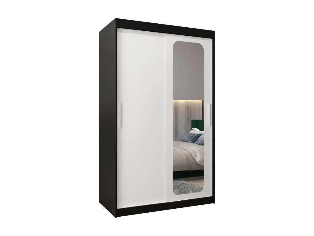 ARMARIO Andreuworldcasa T2 DE PUERTAS CORREDERAS 200/120/62 2 puertas (negro/blanco)