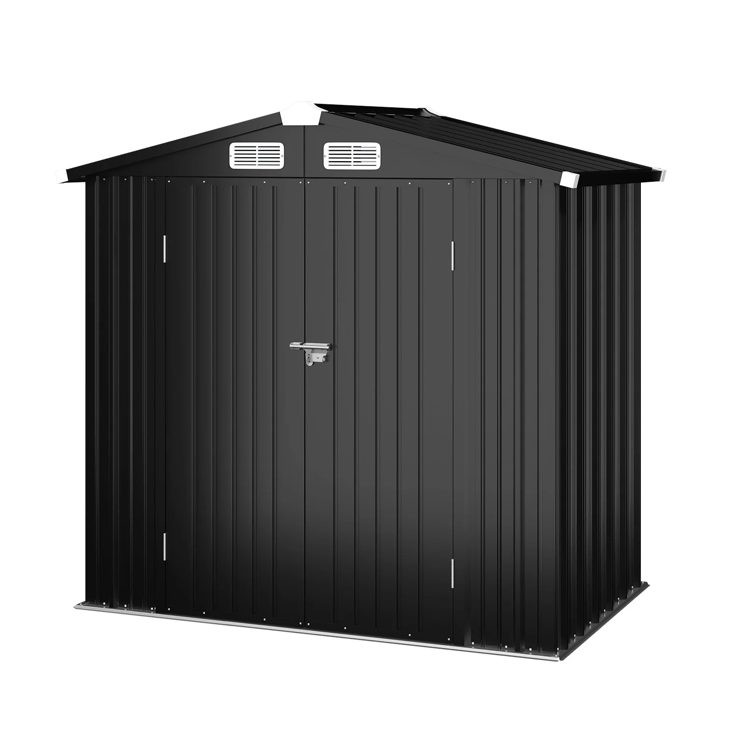 Clouddwell 6 ft. x 4 ft. Outdoor Storage Shed, Metal Garden Shed with Lockable Doors & Sloped Roof for Backyard, Patio, Poolside - Image 18