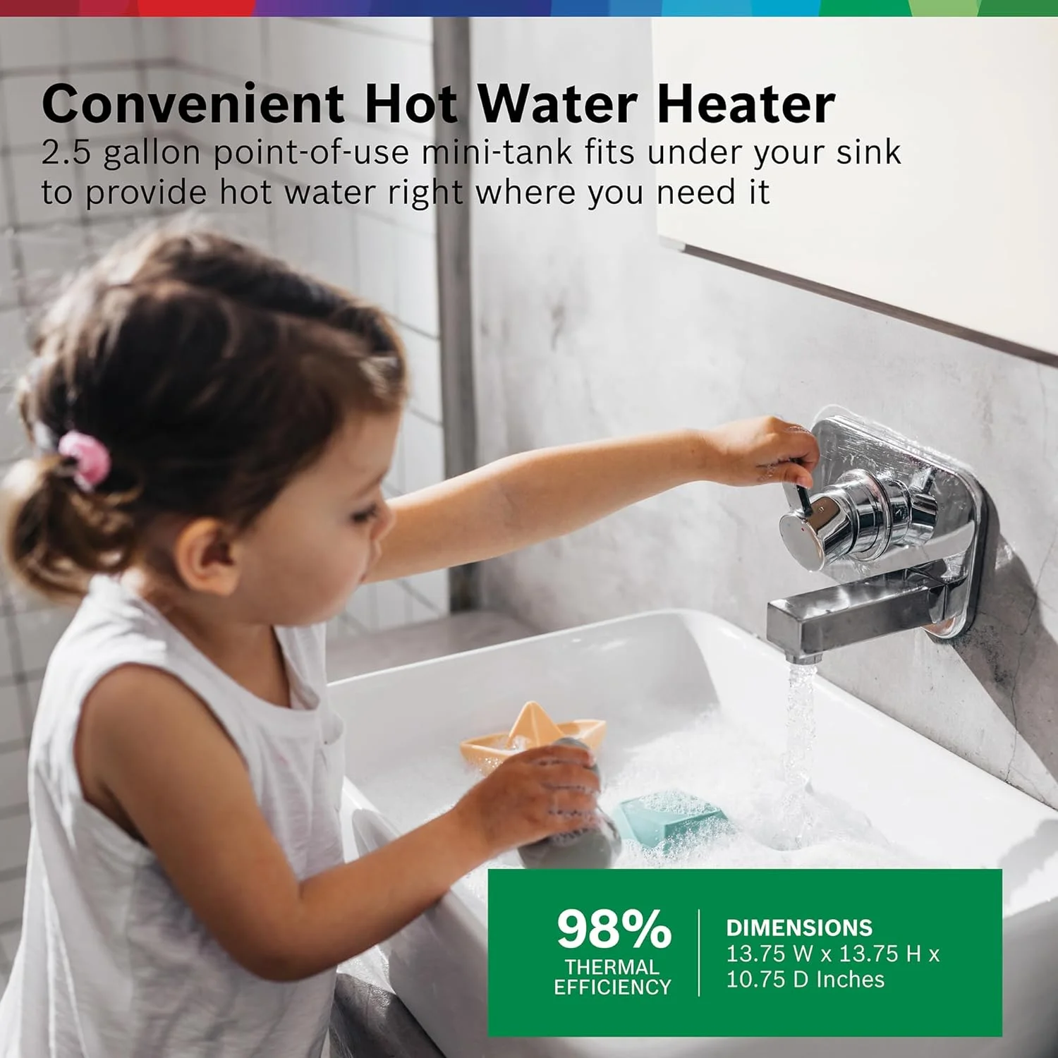 Bosch Electric Mini-Tank Water Heater Tronic 3000 T 2.5-Gallon (ES2.5) - Eliminate Time for Hot Water - Shelf, Wall or Floor Mounted - Image 2