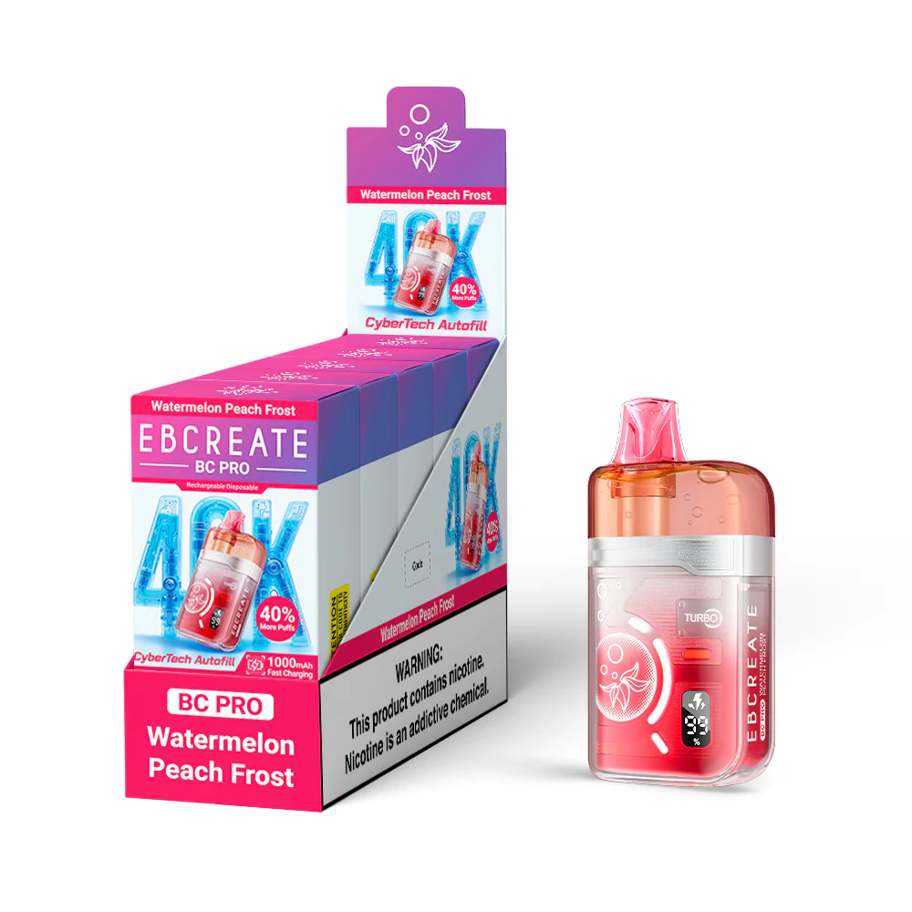 EBCREATE BC PRO ladattava kertakäyttöinen sähkötupakka (kaikki maut)