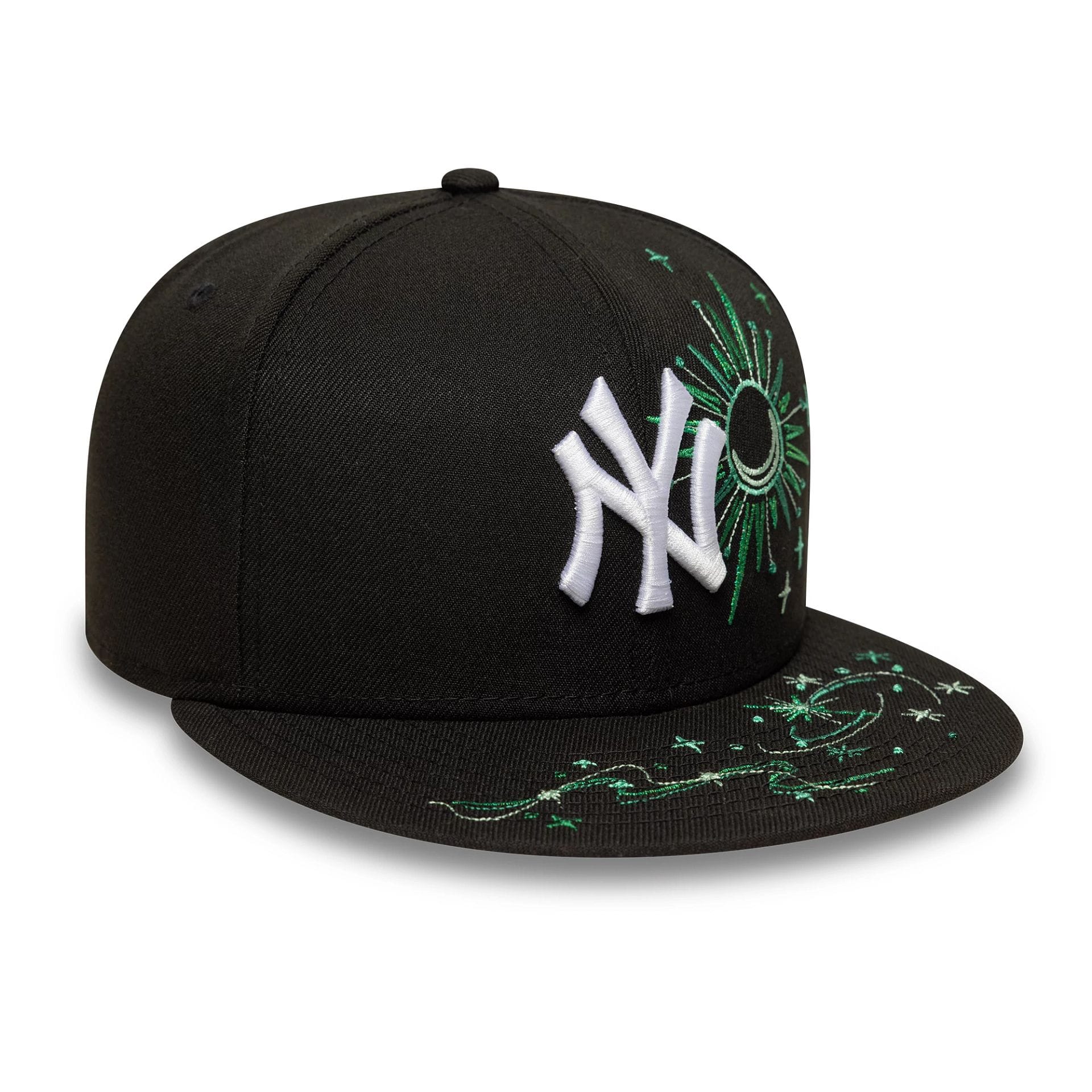 New Era New York Yankees Celestial 59FIFTY Fitted Hat - Black/Green - Byluuna Headwear