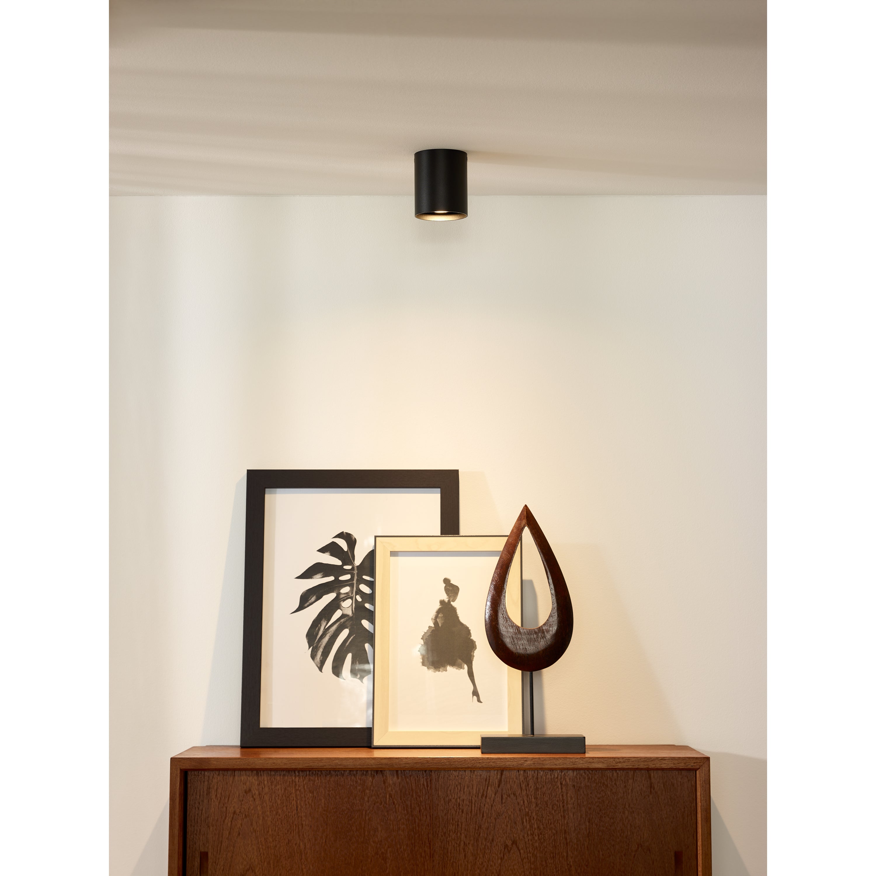 Lucide BODI - Plafondspot - Ø 8 cm - 1xGU10 - Zwart