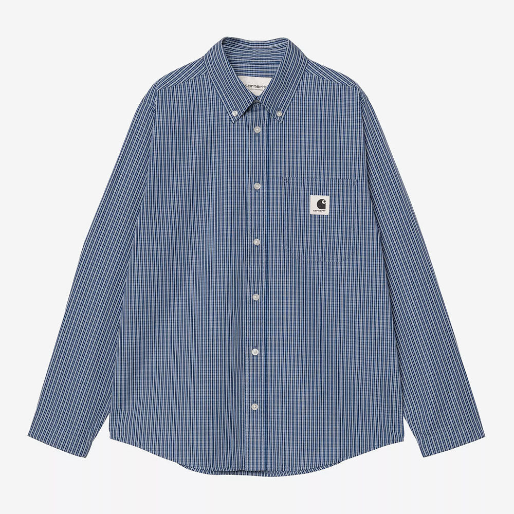 Carhartt WIP - Chemise W LS Groff - Bleu Groff Check